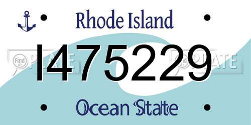 I475229 Rhode Island License Plate