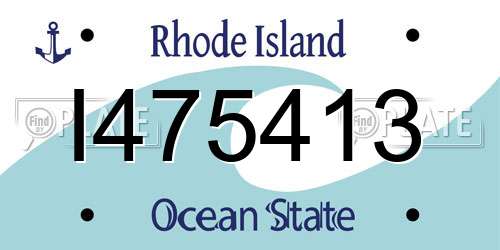 I475413 Rhode Island License Plate
