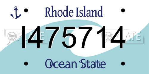 I475714 Rhode Island License Plate