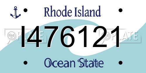 I476121 Rhode Island License Plate