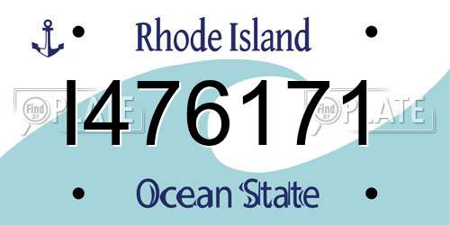 I476171 Rhode Island License Plate