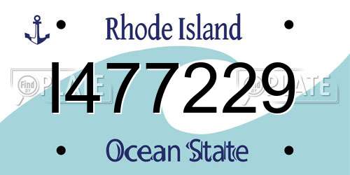 I477229 Rhode Island License Plate
