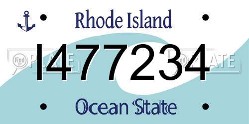 I477234 Rhode Island License Plate