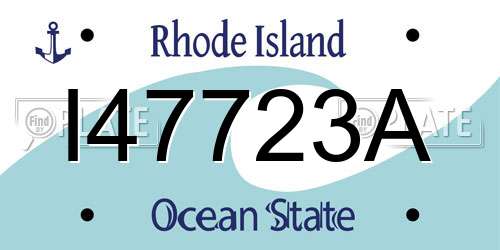 I47723A Rhode Island License Plate