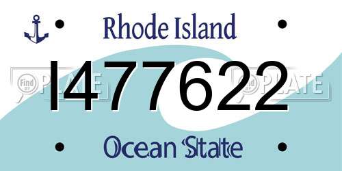 I477622 Rhode Island License Plate