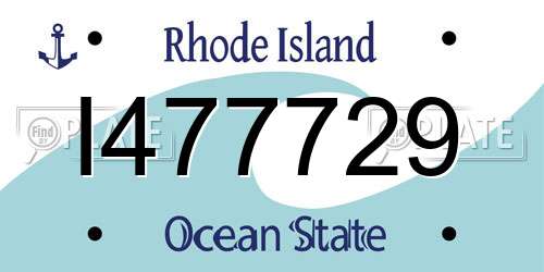 I477729 Rhode Island License Plate