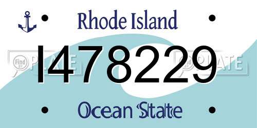 I478229 Rhode Island License Plate