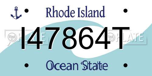 I47864T Rhode Island License Plate