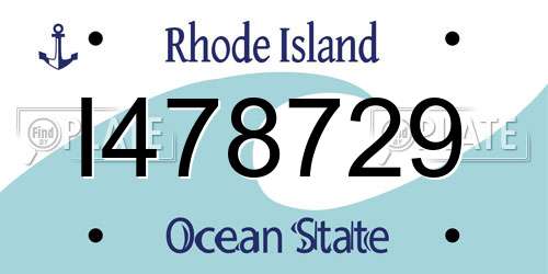 I478729 Rhode Island License Plate