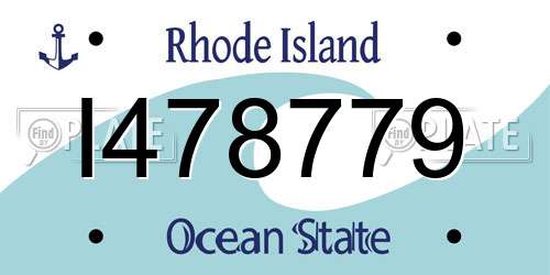 I478779 Rhode Island License Plate