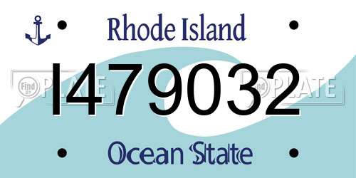 I479032 Rhode Island License Plate