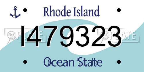 I479323 Rhode Island License Plate