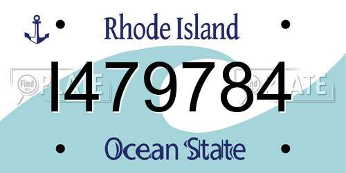 I479784 Rhode Island License Plate