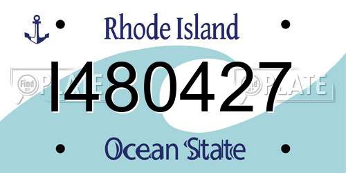 I480427 Rhode Island License Plate