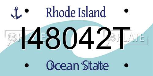 I48042T Rhode Island License Plate