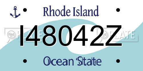 I48042Z Rhode Island License Plate