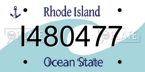 I480477 Rhode Island License Plate