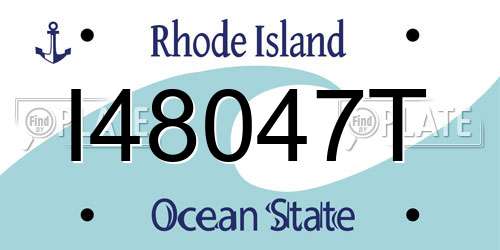 I48047T Rhode Island License Plate