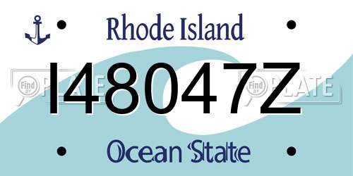 I48047Z Rhode Island License Plate