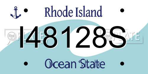 I48128S Rhode Island License Plate