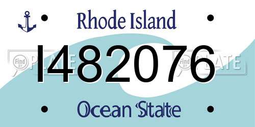 I482076 Rhode Island License Plate