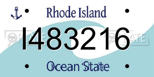 I483216 Rhode Island License Plate