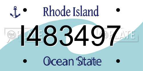 I483497 Rhode Island License Plate