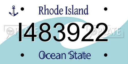 I483922 Rhode Island License Plate
