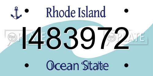 I483972 Rhode Island License Plate