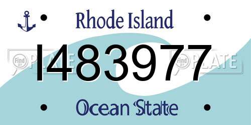 I483977 Rhode Island License Plate