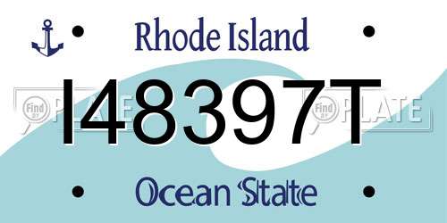I48397T Rhode Island License Plate