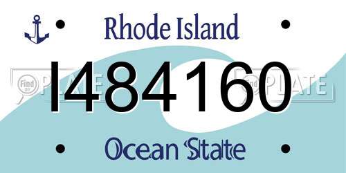 I484160 Rhode Island License Plate