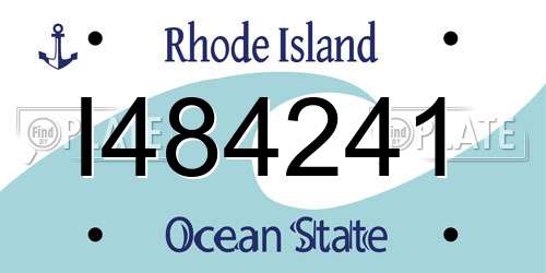 I484241 Rhode Island License Plate