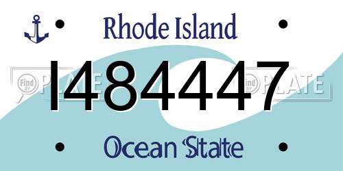 I484447 Rhode Island License Plate