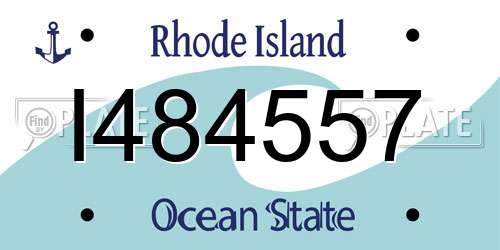 I484557 Rhode Island License Plate