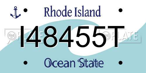 I48455T Rhode Island License Plate