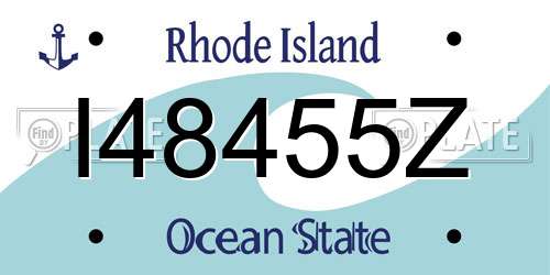 I48455Z Rhode Island License Plate