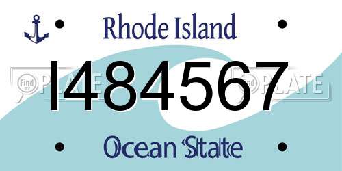 I484567 Rhode Island License Plate