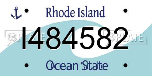 I484582 Rhode Island License Plate