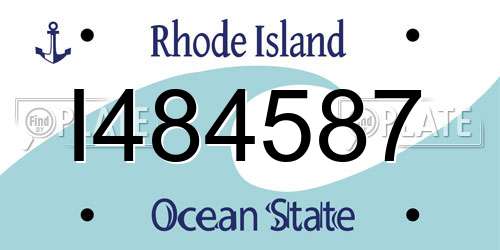 I484587 Rhode Island License Plate