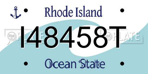 I48458T Rhode Island License Plate