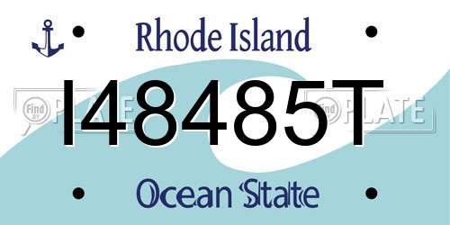 I48485T Rhode Island License Plate