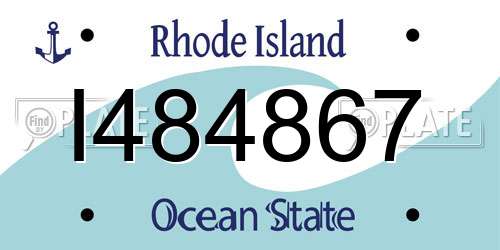 I484867 Rhode Island License Plate