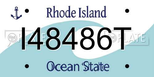 I48486T Rhode Island License Plate