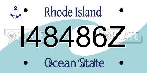 I48486Z Rhode Island License Plate