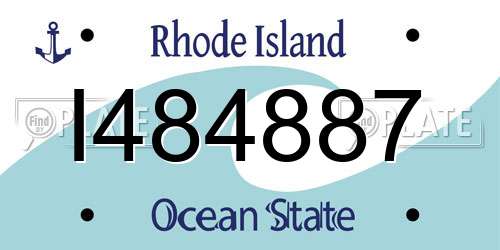 I484887 Rhode Island License Plate