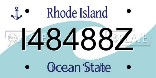 I48488Z Rhode Island License Plate