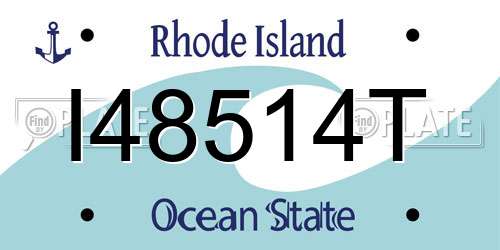 I48514T Rhode Island License Plate