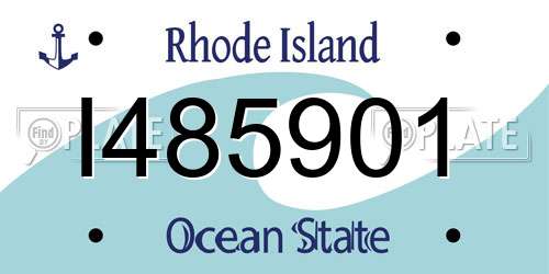 I485901 Rhode Island License Plate