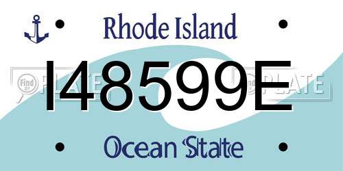I48599E Rhode Island License Plate